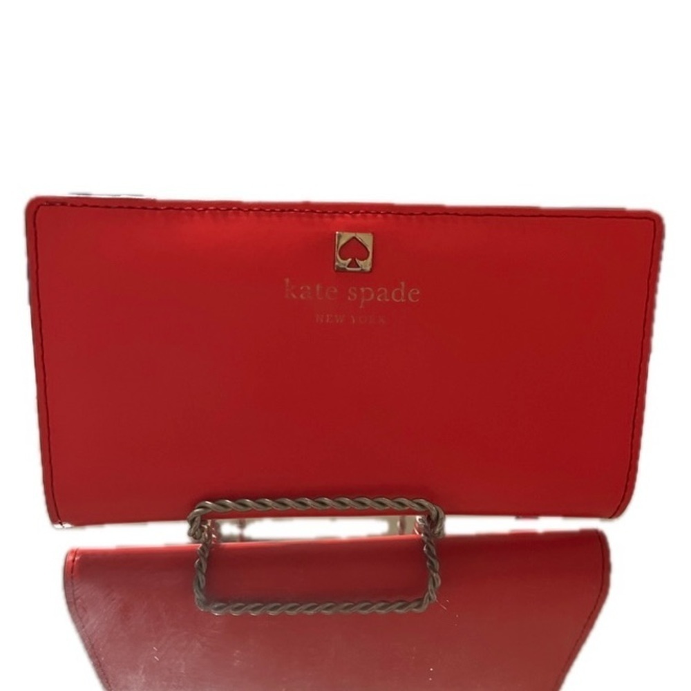 Kate Spade Bifold Long Wallet Pass Case w/Zipper Pocket Barbie Pink/Light Pink